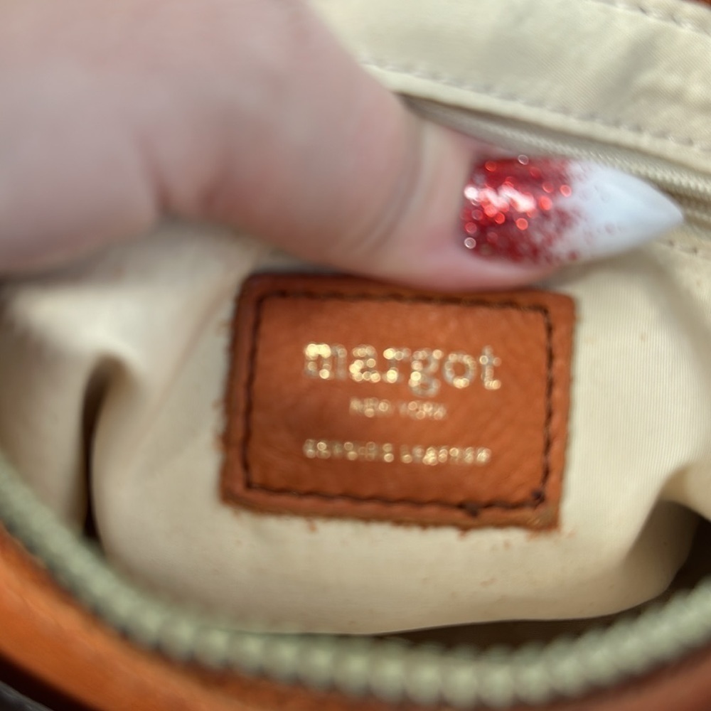 Margot Jules Double Pocket Crossbody Bag In Whiskey - Picture 11 of 11
